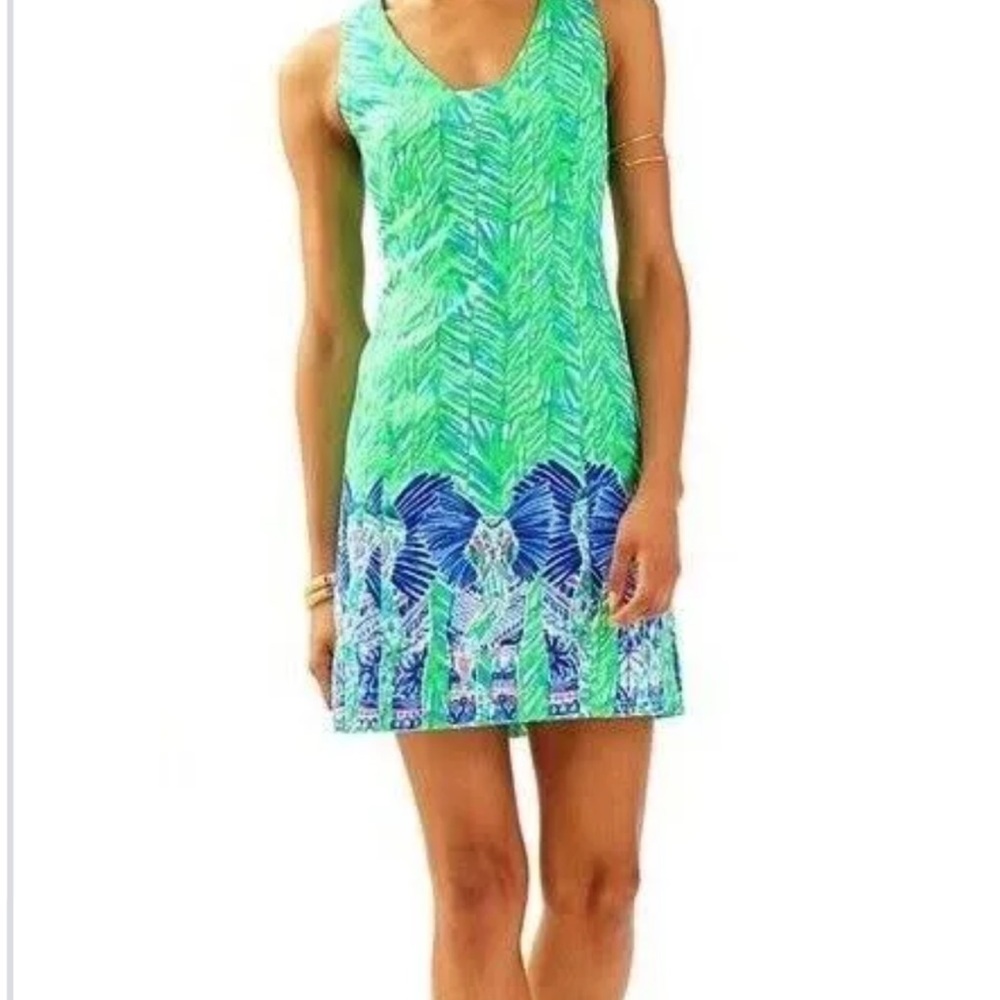 Lilly Pulitzer NWT Size 12 Tandie Shift Toucan Green Costa Verde Engineered TA